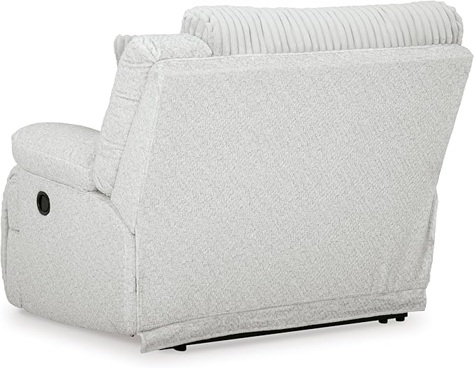 Signature Design by Ashley Top Tier Coastal 3-Piece Reclining Sectional Sofa with 4 Accent Pillows, Light Gray