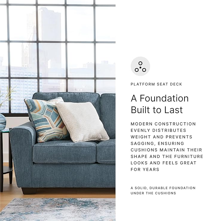 Signature Design by Ashley Cashton Casual Sofa for Living Room, Blue