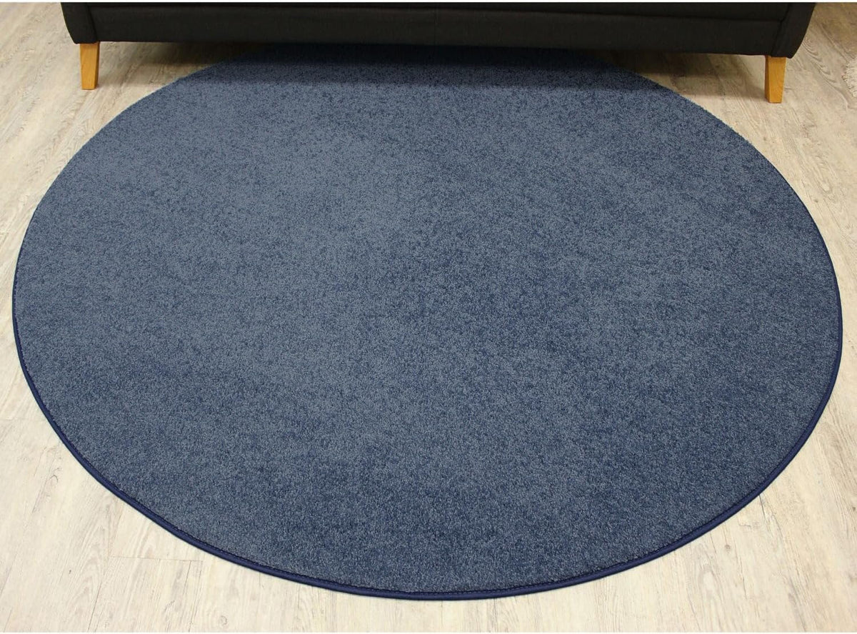 KOECKRITZ Soft and Colorful Kids Classroom Area Rugs (Passes Flammability Pill Test) Many Sizes and Bright Colors to Select from (5' Round, Navy)