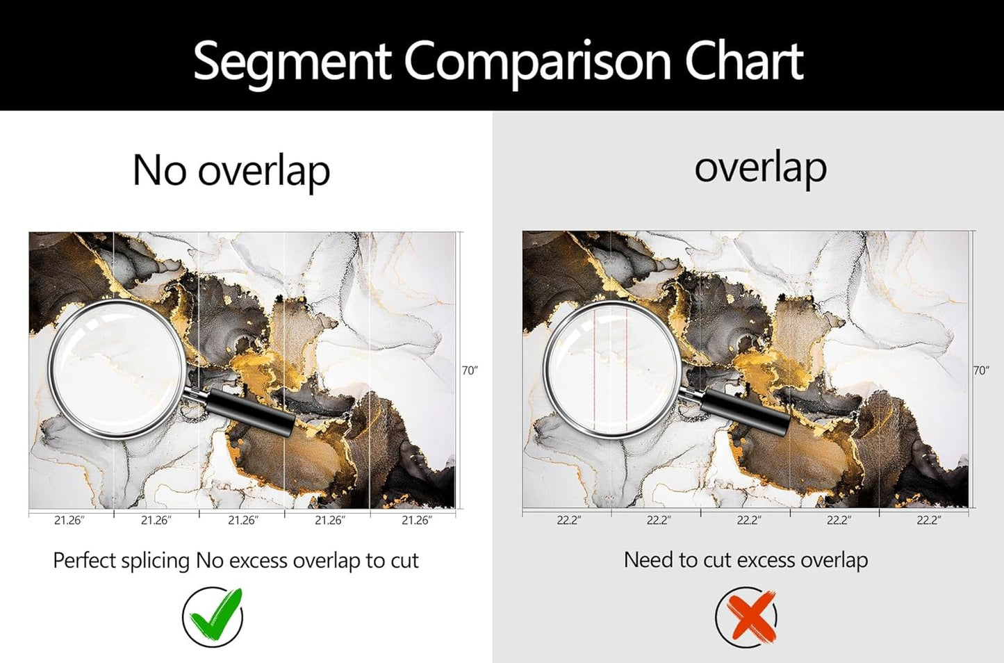 WFBHUA-White and Gold Marble Wallpaper Abstract Art Photo Wall Murals for Living Room Bedroom (Not Peel and Stick)