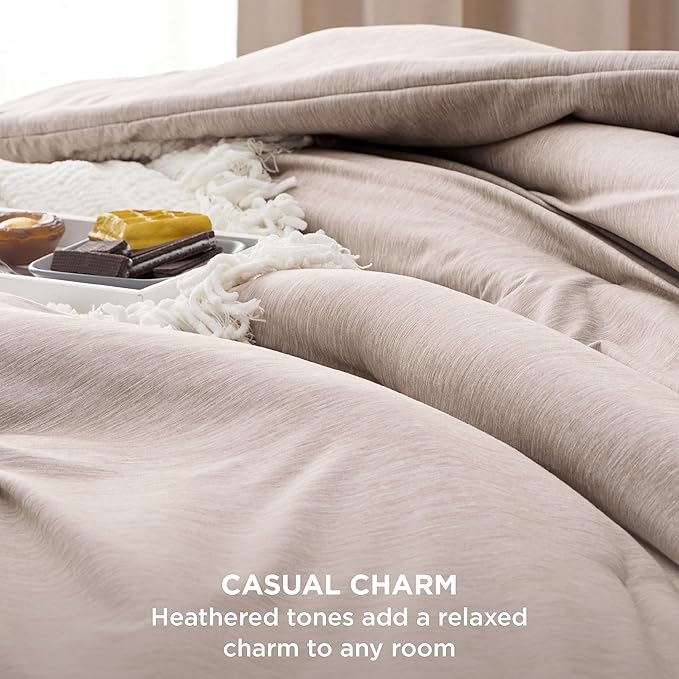 Bedsure California King Comforter Set - Warm Taupe Soft Bedding for All Seasons, Cationic Dyed Bed Set, 3 Pieces, 1 California King Size Comforter (104"x96") and 2 Pillow Shams (20"x36"+2")