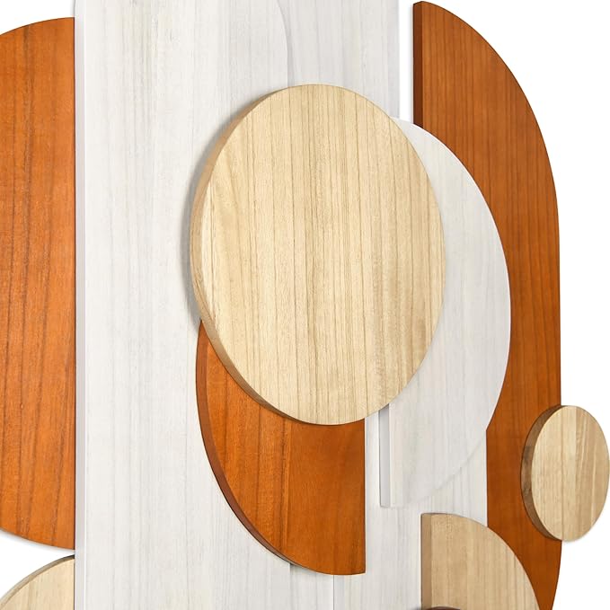 Empire Art Direct Cinnamon Dreamscape I & II Hand Made & Hand Finished Dimensional Solid Wood Abstracts