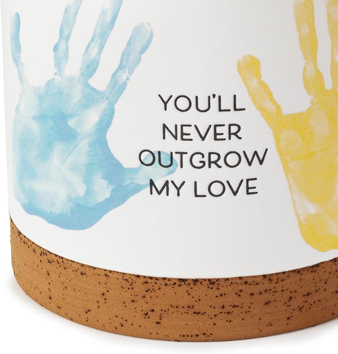 Hallmark Planter Handprint Kit (Never Outgrow My Love) Gift for Mom, Dad, Grandparent for Mother's Day, Father's Day