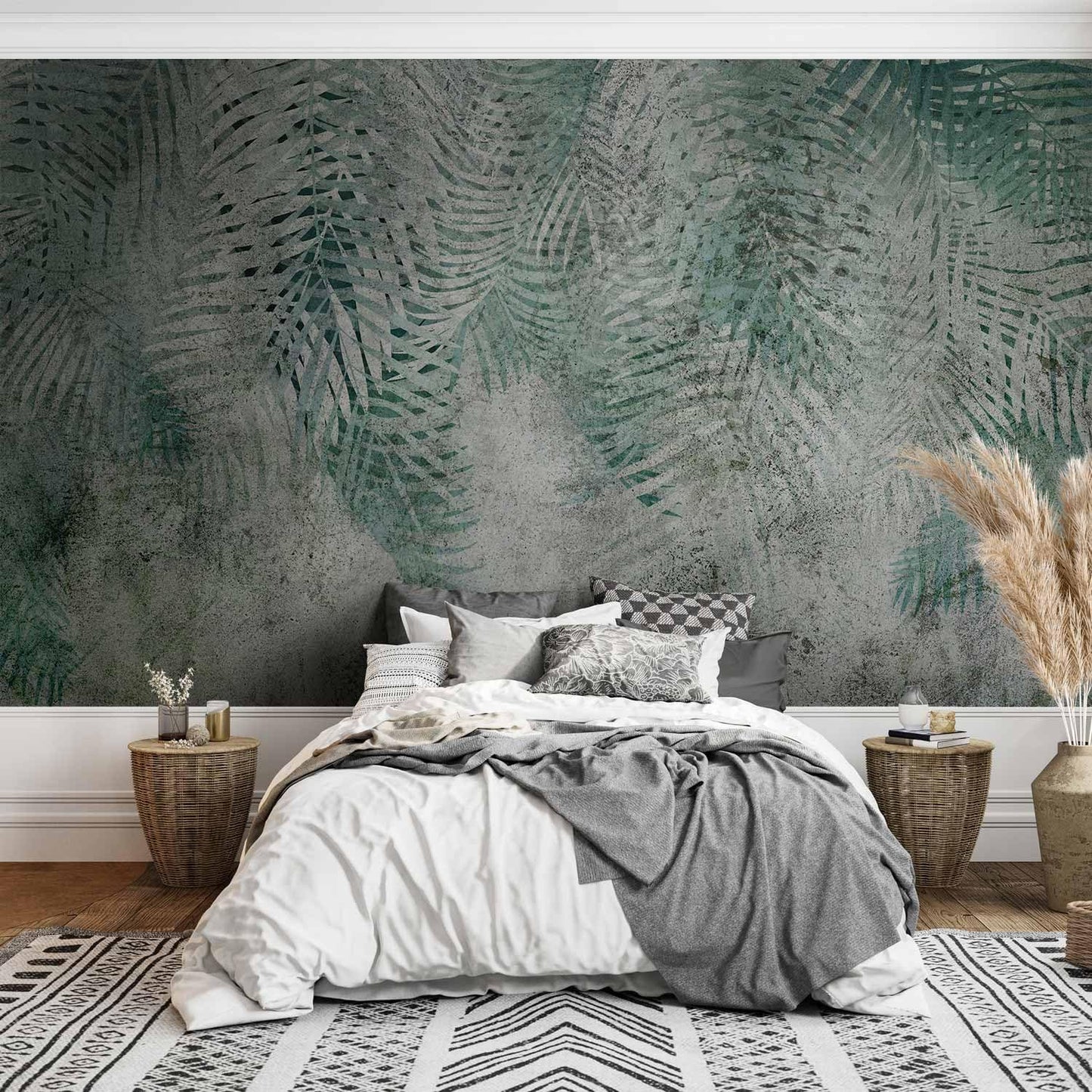 artgeist Wall Mural Leaves 116x83 in - XXL Peel and Stick Self-Adhesive Wallpaper Removable Large Sticker Foil Wall Decor Print Picture Design Nature Botanical Plants Palm Abstract b-C-0861-a-a