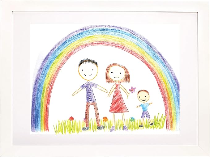 Kate & Milo Children's Artwork Frame, Holds Kids Crafts Up To 11" X 14", Proud Parent, White
