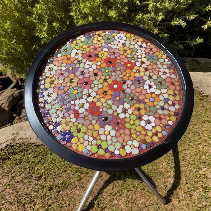 Youway Style Petal Mosaic Tiles for Crafts Bulk,1LB Mosaic Tiles Supplies,Flower Glass Tiles for Garden Decoration,DIY Glass Mosaic Crafts
