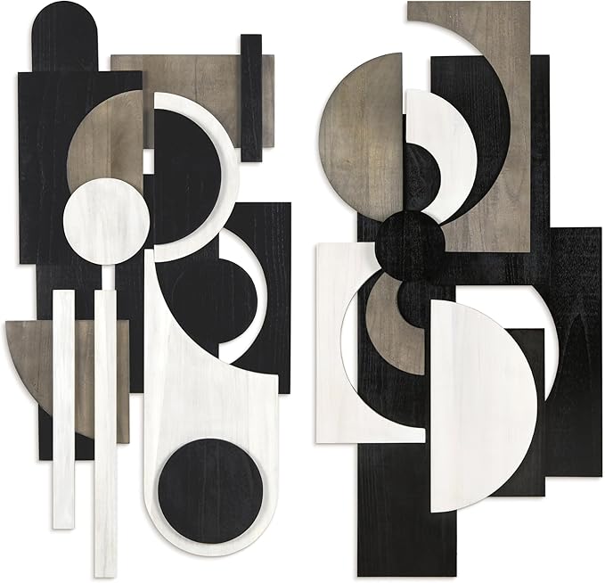 Empire Art Direct Luminous Whisper & Dusk Hand Made & Hand Finished Dimensional Solid Wood Abstracts