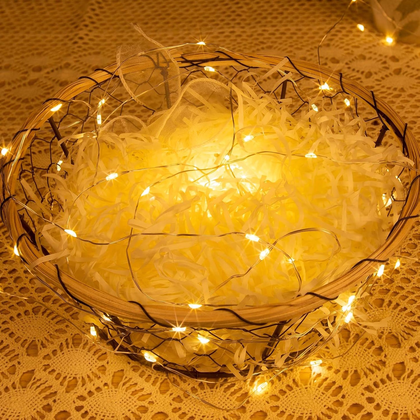 Solar String Lights for Outside,100FT 300 LEDs Solar Fairy Lights,Waterproof 8 Modes Button Outdoor String Light for Patio Garden Backyard Tree Wedding Christmas,Silver Wire,Warm White