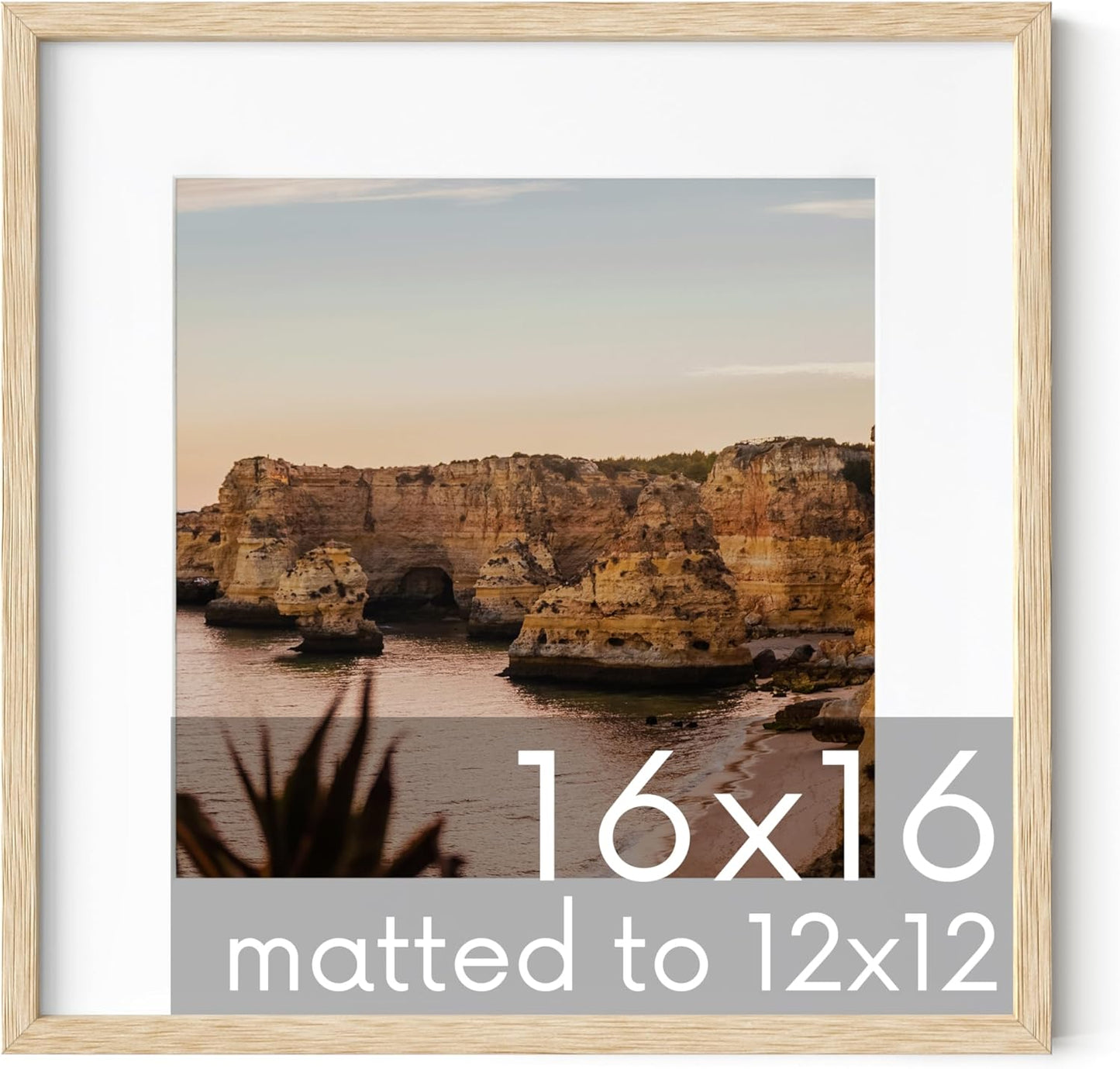 HAUS AND HUES Beige Square Frame Set of 1-16x16