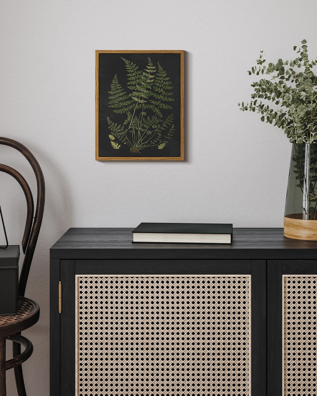 VIYYIEA Framed Canvas Wall Art Home Decor Minimalist Botanical Print Boho Pictures for Rustic Vintage Farmhouse Artwork Bedroom Bathroom House Decor Kitchen Wall Decor 8x10in 8x10in