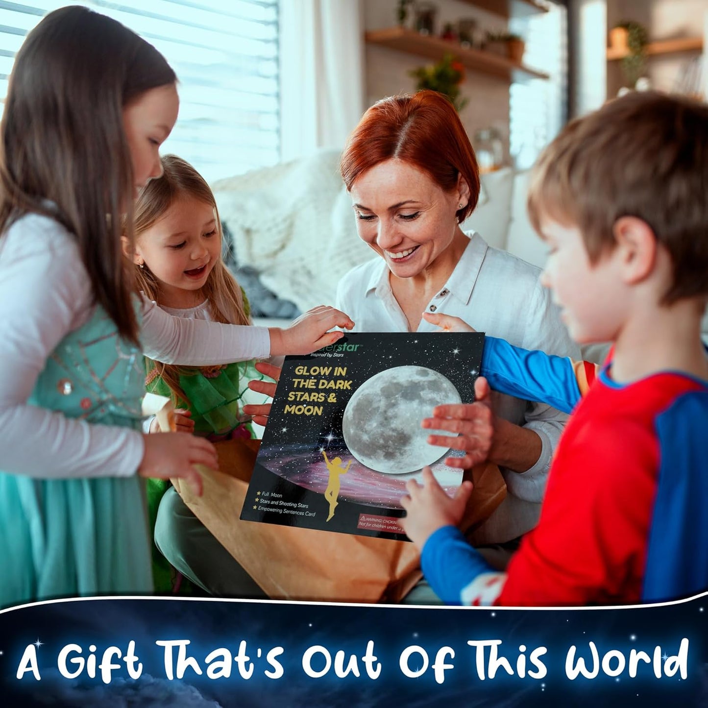 Glow in The Dark Stars for Ceiling, Luminous Stars and Moon USA Astronaut Rocket Spaceship Wall Decals, Space Decoration, Sticky Fluorescence Stars, Kids Room Decor, Galaxy Wall Stickers