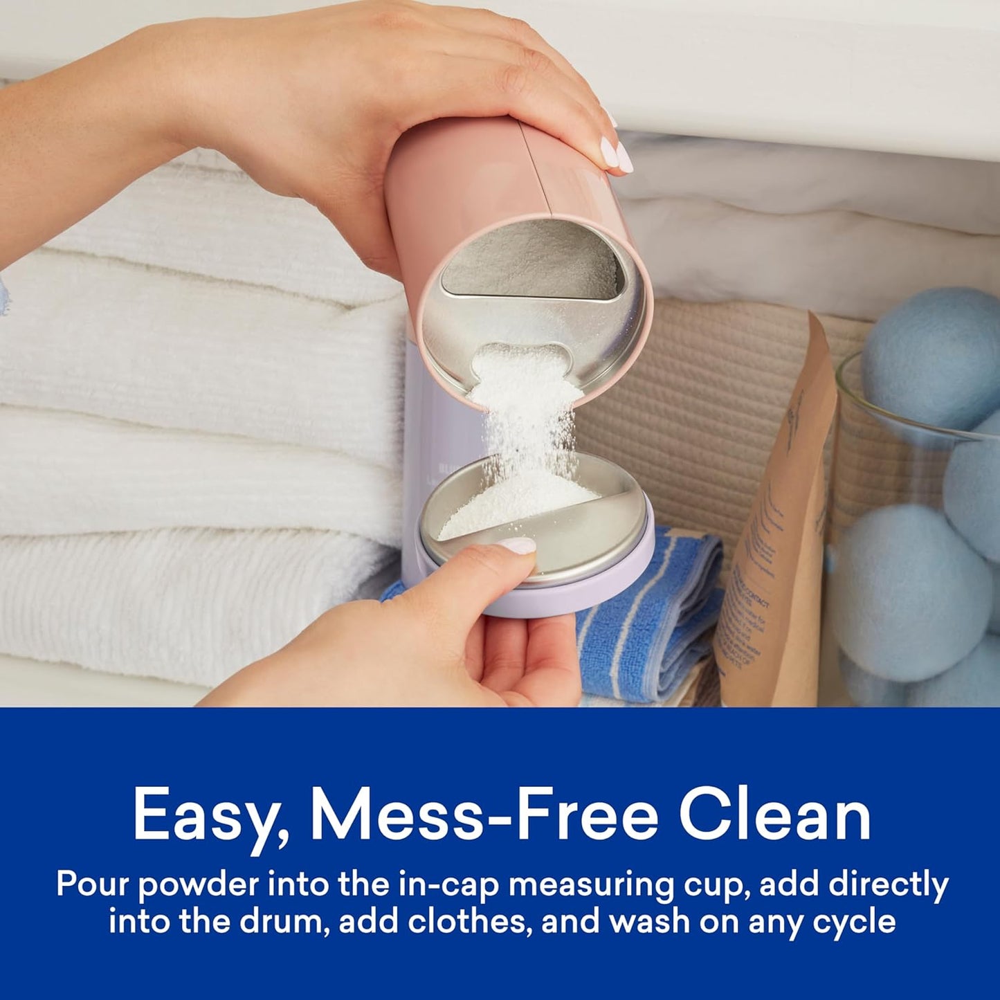 BLUELAND Oxi Laundry Booster Powder Refill 2-Pack, Clear Skies Scent, 50 Loads, 35.2 oz, Plastic-Free, Eco Friendly, Oxy Cleaner, Stain Remover