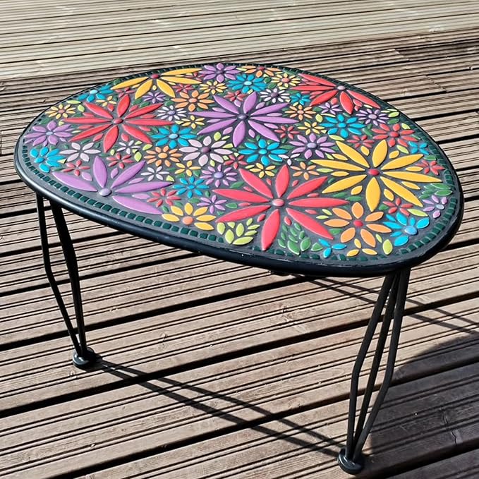 Artspac Green Petal Ceramic Mosaic Tiles for Crafts, 200g Flower Tiles Mosaic Pieces for Mosaic Craft Supplies,Garden Art Decor