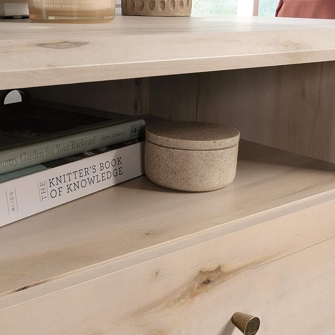 Sauder Willow Place 1-Drawer Night Stand with Open Shelf Storage, Pacific Maple Finish