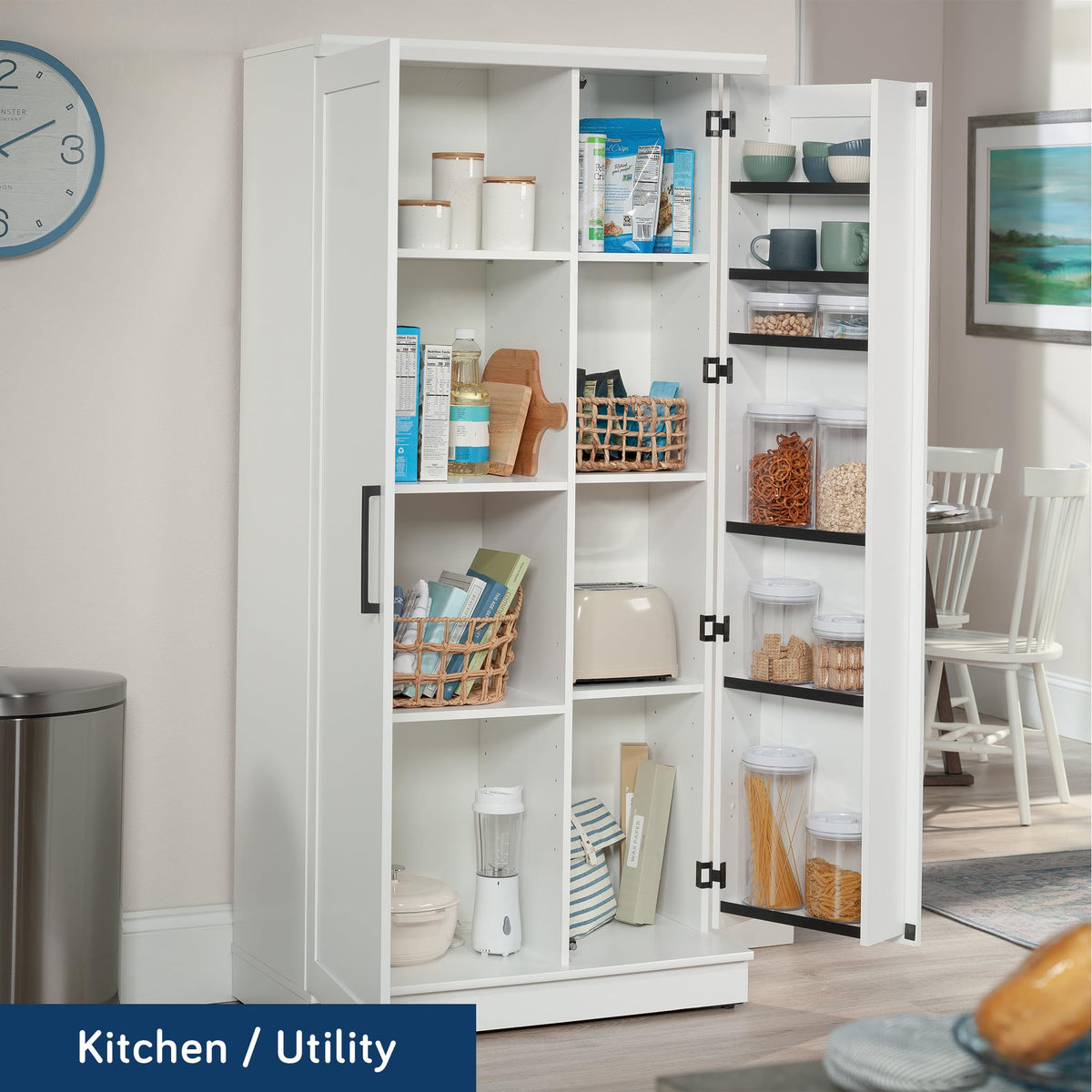 HomePlus Kitchen Storage Pantry Cabinet with Swing Door Storage and Adjustable Shelves