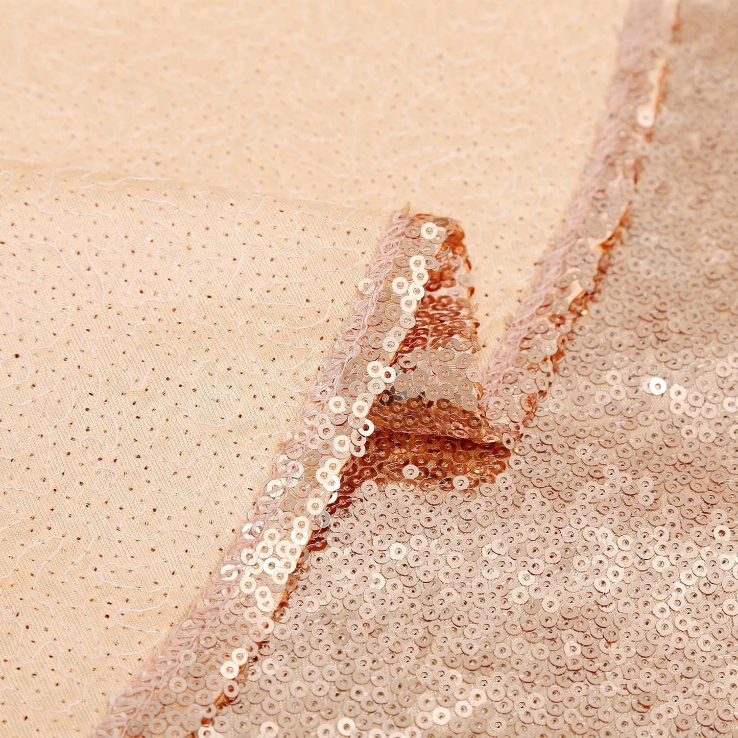 Rose Gold Christmas Tree Skirt 24 Inches Sequin Tree Skirt Small Tree Skirt for Christmas Decorations