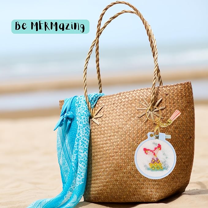 IDDI Cute Creatures Embroidery Kit for Kids. Stamped Cross Stitch Kits for Beginners. Kid Needlepoint. Crafts for Girls 8-12. Easy Crafts. DIY Keychains for Kids. Needlework Kits. Backpack Charms.