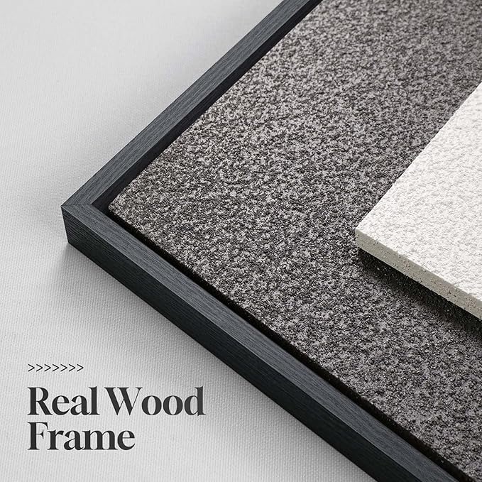 Large 3D Textured Framed Black and White Abstract Wall Art for Living Room, 3 Piece Modern Artwork for Walls, Minimalist Wall Paintings for Hallway, Staircase, Office Wall Decor, 24x36 Inch