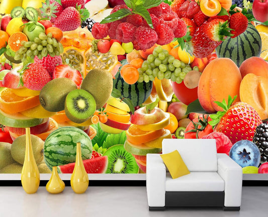 Fruit Cocktail Wall Mural Wallpaper 178" x 117"