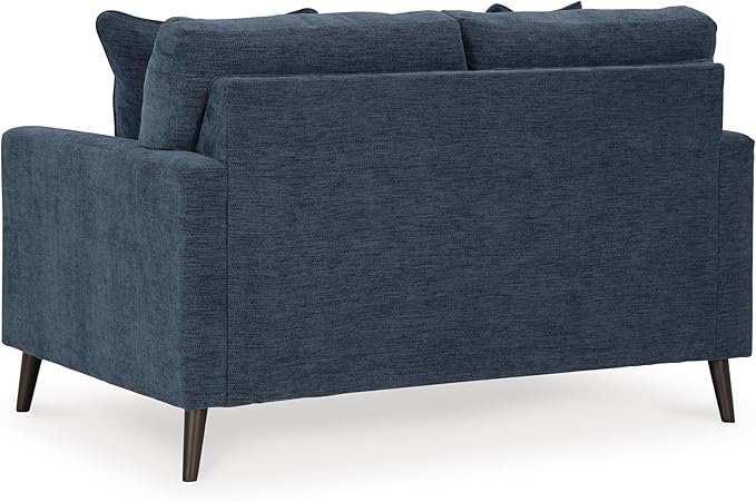 Signature Design by Ashley Bixler Classic Tufted Loveseat with Removable Cushions, Blue