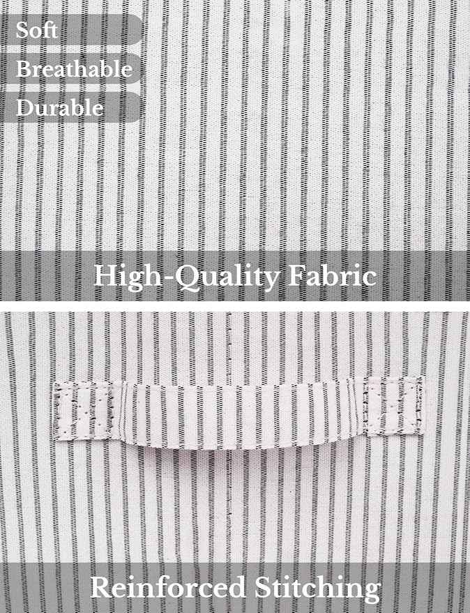 StorageWorks Closet Storage Bins, Trapezoid Organizer Box for Shelves, Fabric Clothes Bin, Foldable Organizing Baskets with Handles, Large, Khaki and Beige Stripes, 3-Pack