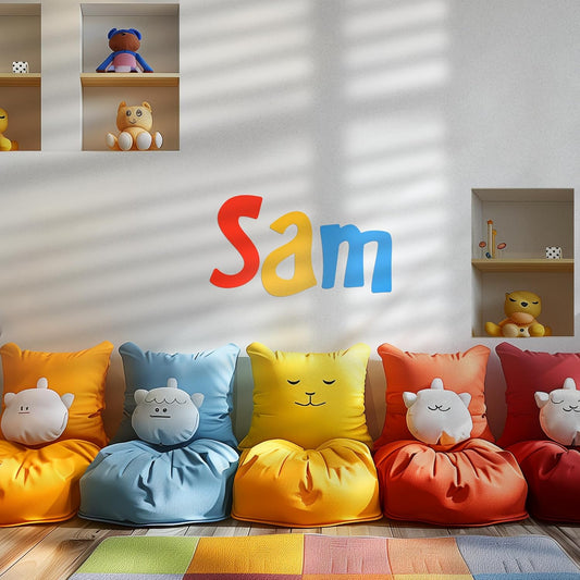 CRYPTONITE Personalize Your Name with Funny Font I Custom Wall Decal for Cute Room Decor I Custom Vinyl Lettering for Baby Nursery Decor I Stickers for Kids I Multiple Size Options (G. Kindergarten)