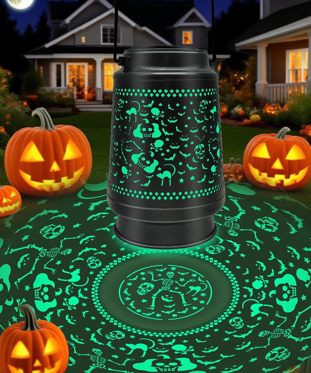 Solar Lanterns Outdoor Waterproof Halloween Decorations Scary Skeleton Lights for Garden, Patio, Yard, Lawn Porch Halloween Decor Hanging Solar Lights Unique Gifts for Outdoor Decor
