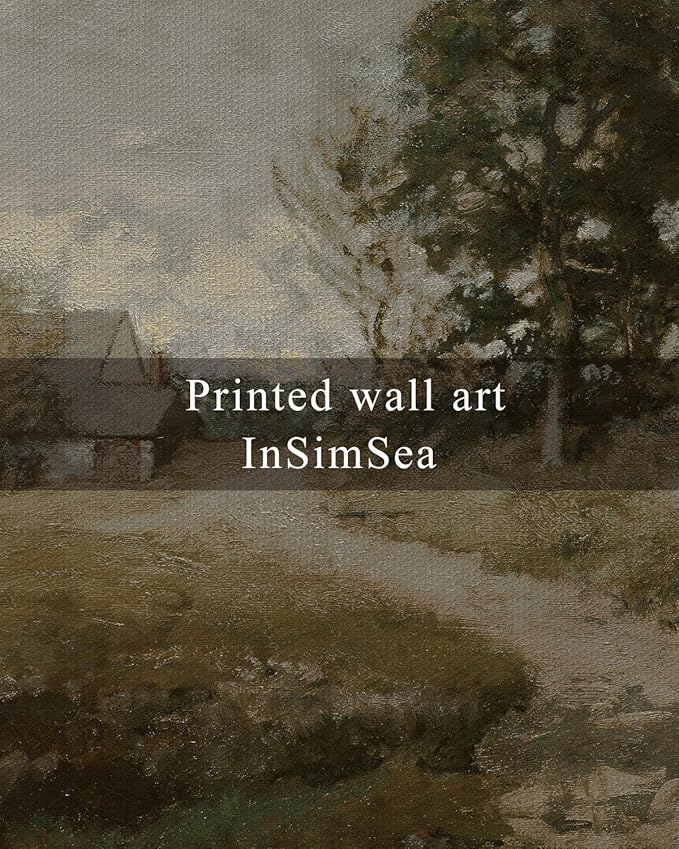 InSimSea Framed Canvas Wall Art Vintage Decor, Vintage Countryside Landscape Farmhouse Decor, Large Wall Art for Living Room Decorations, French Country Home Decor Wall Prints, 20"x30"