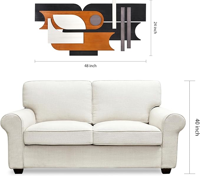 Empire Art Direct "Honeyed Dusk I" Hand Made & Hand Finished Dimensional Wood Abstracts, Ready to Hang, Living Room, Bedroom & Office, 48" x 24"x 1.42"