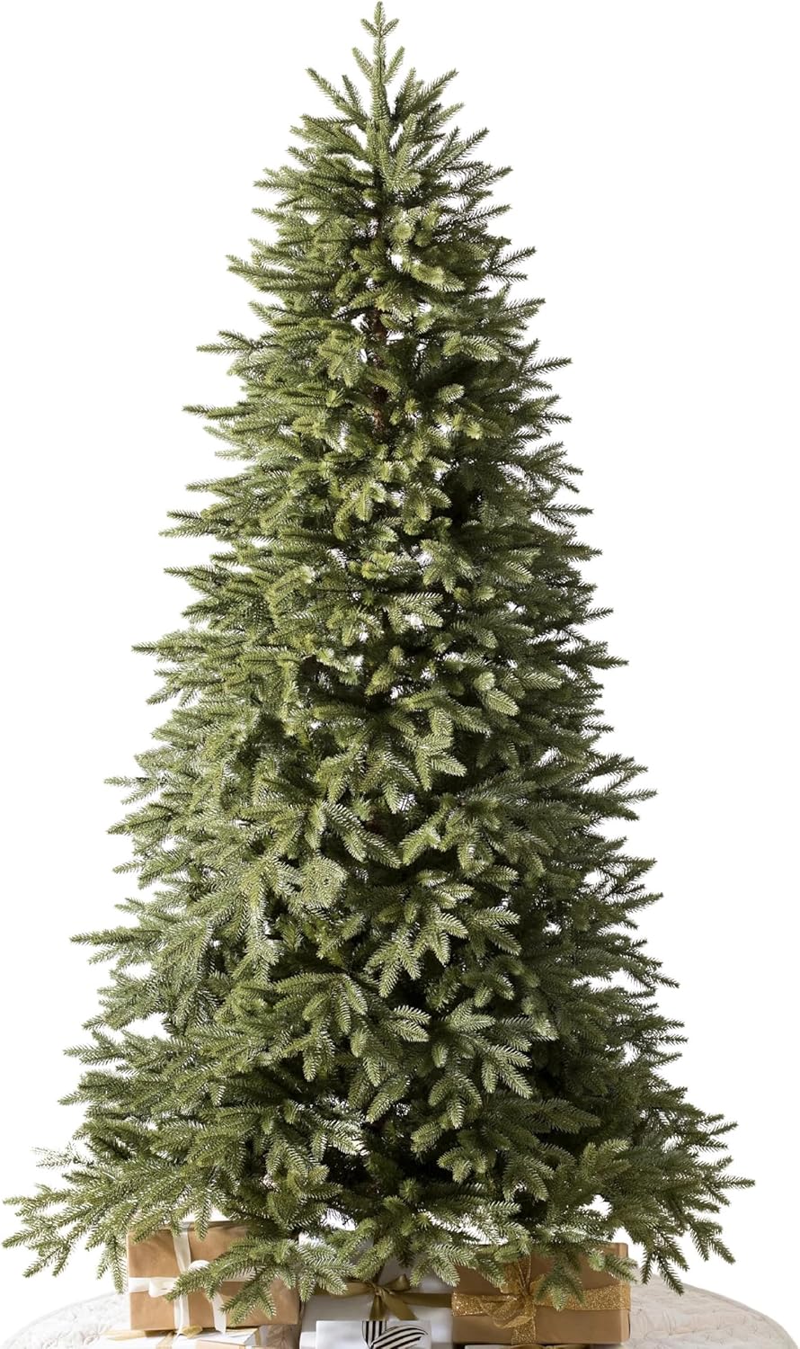 Balsam Hill 7.5ft Unlit Stratford Spruce - Slim Artificial Christmas Tree with True Needle Foliage & Premium Stand for Small Spaces