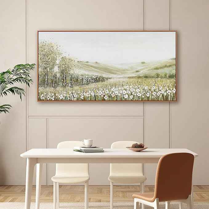 Canvas Wall Art Decor Home paintings Wall Art Prints Modern Framed Wall Decorations Natural Mountain Wilderness Landscape Artwork for Living Room Bedroom Kitchen Office Decor 24×48 inch