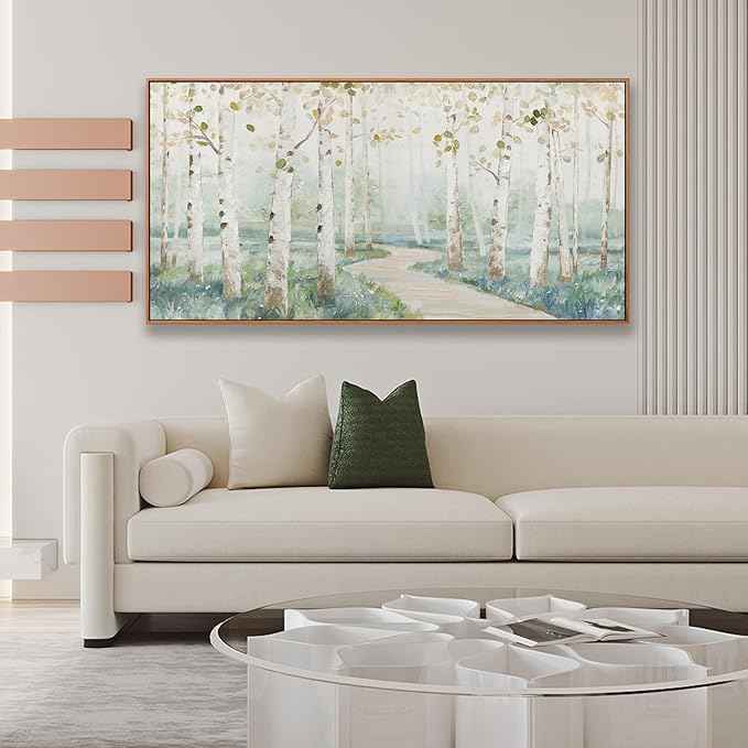 Framed Wall Art Decor Home Decor Wall Art Prints Colorful Forest Path Modern Natural Landscape Wall Art Canvas Decorations for Living Room Wall Bedroom Kitchen Office Decor 20×40 in