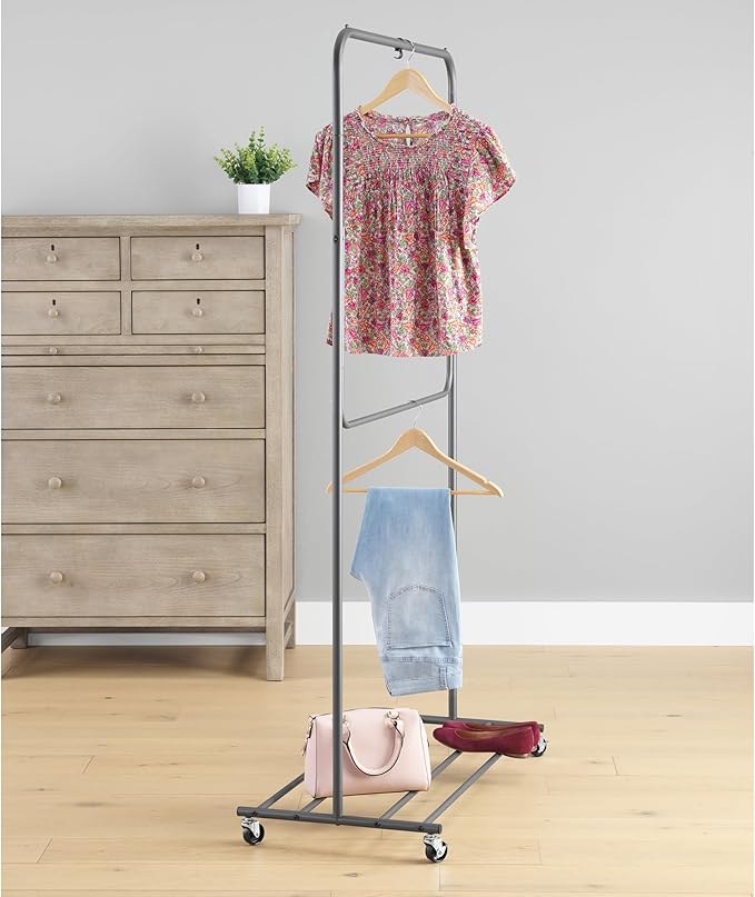 Whitmor Convertible Garment Rack，Gray