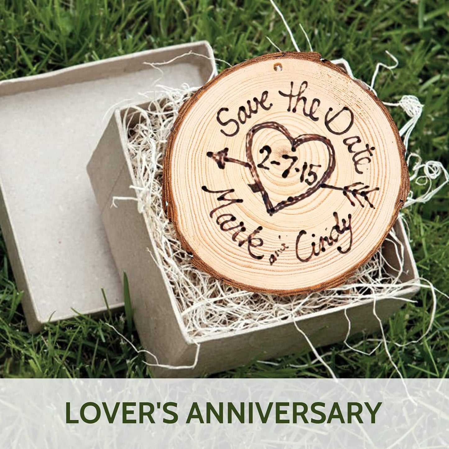 Falling in Art 3.1-4 Inches Natural Wood Slices Set for Crafts - 25Pcs Round Wood Discs with Pre-drilled Hole for DIY Projects, Christmas Ornaments and Wedding Decoration