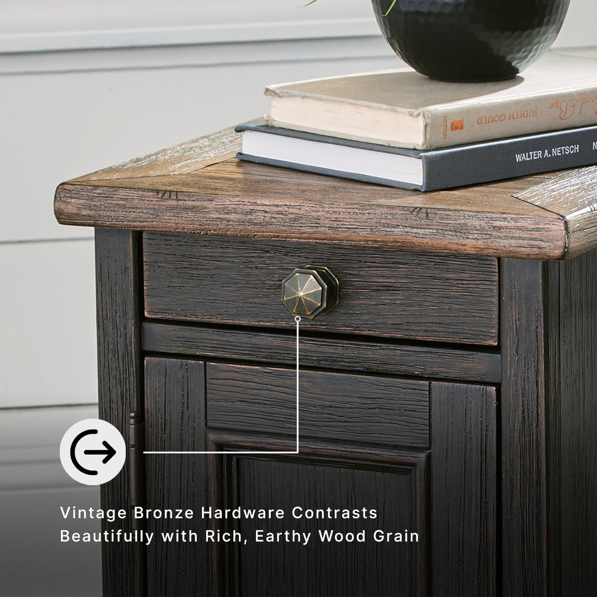 Narrow Chairside End Table