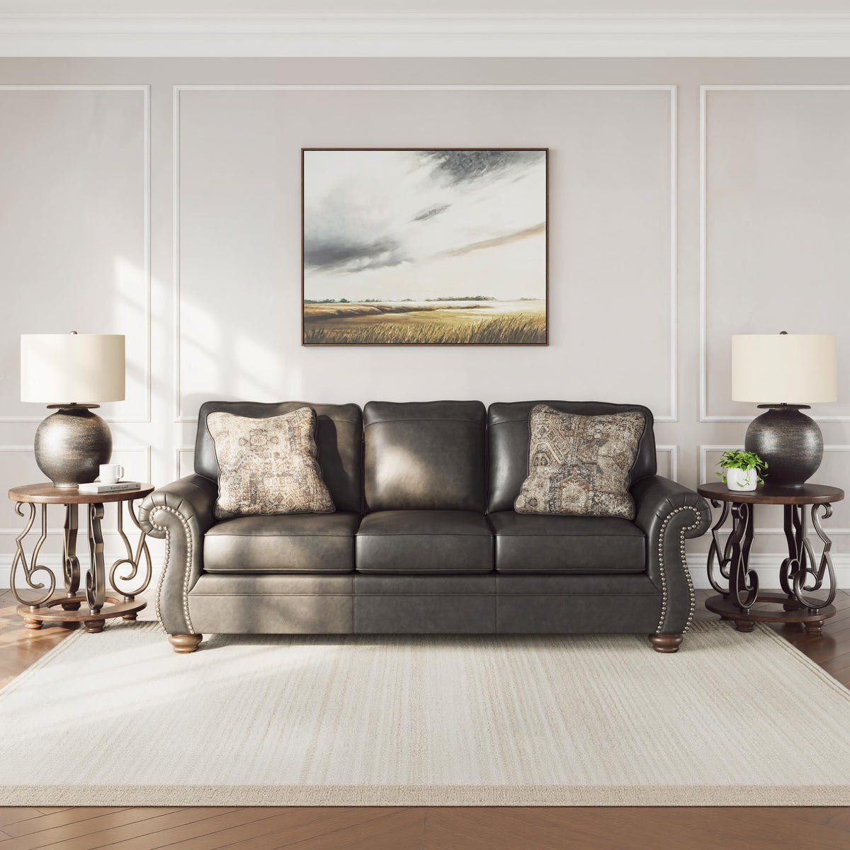 Faux Leather Sofa Couch