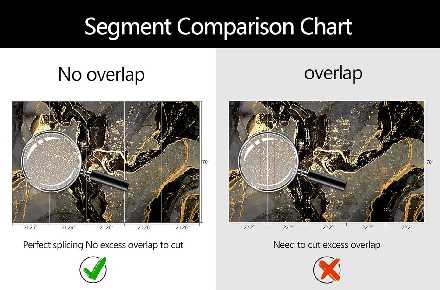 WFBHUA-Black and Golden Marble Wallpaper Modern Large Art Photo Wall Murals Living Room Bedroom Office (Not Peel and Stick)