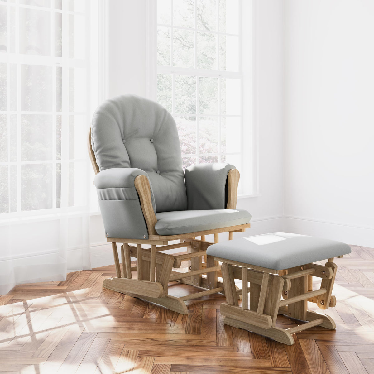 Premium Hoop Glider & Ottoman