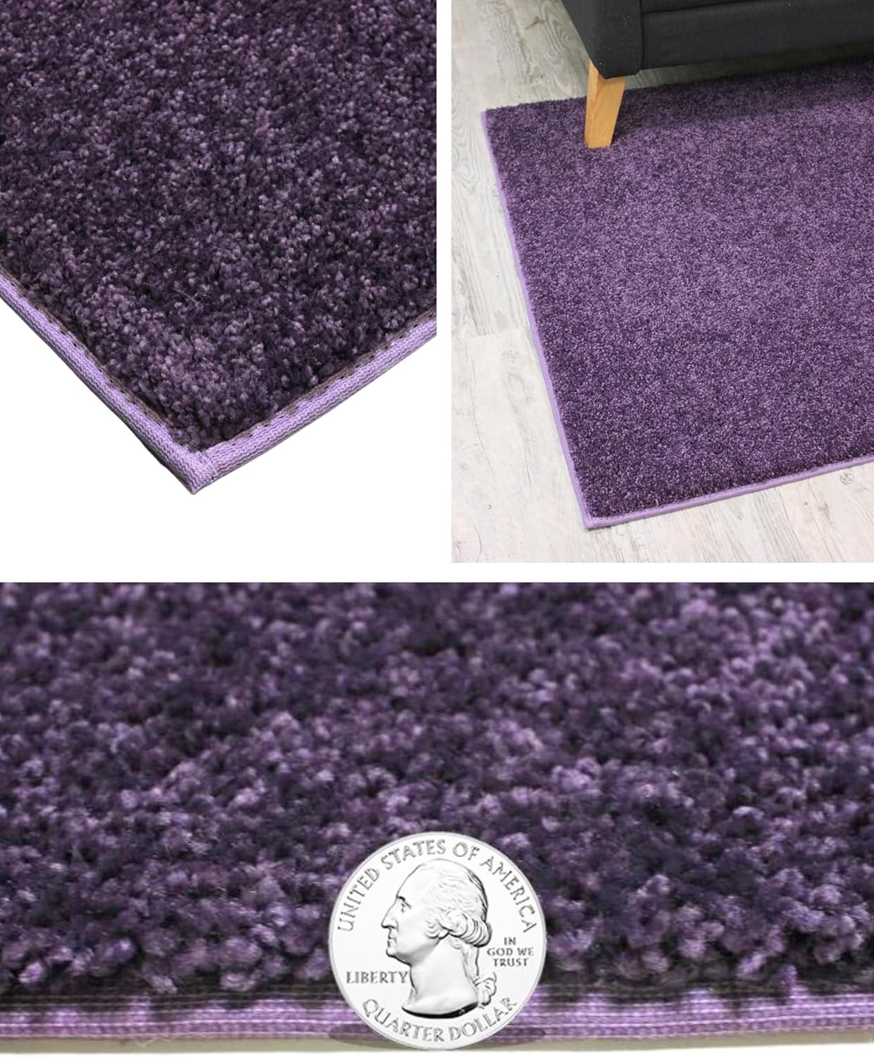 KOECKRITZ Soft and Colorful Kids Classroom Area Rugs (Passes Flammability Pill Test) Many Sizes and Bright Colors to Select from (8' x 10', Eggplant)