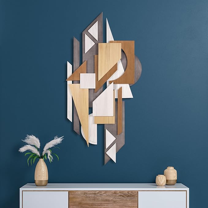 Empire Art Direct Moonlit Mist I & II Hand Made & Hand Finished Dimensional Solid Wood Abstracts