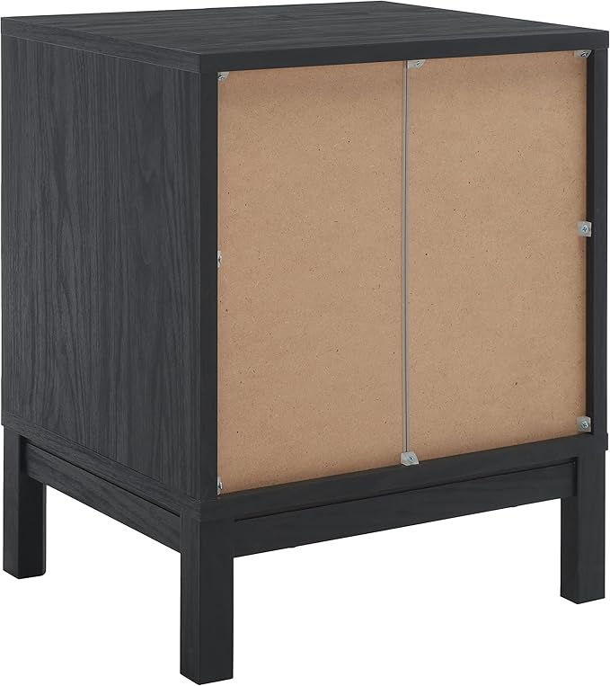 SAFAVIEH Home Collection – Galio Black & Gold 2-Drawer Nightstand, Vintage-Inspired Bedside Table with Storage for Bedroom (NST9600B)