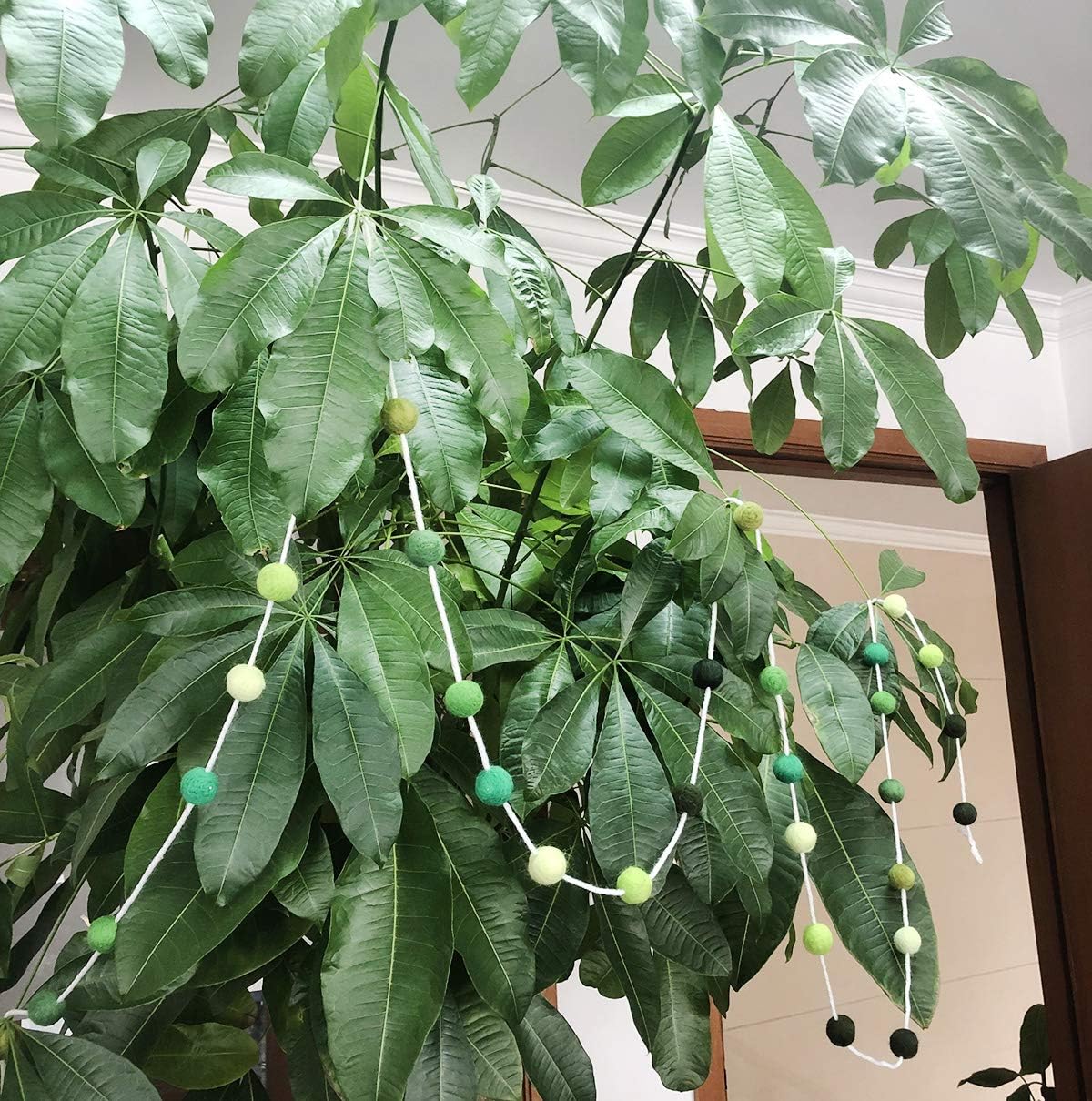 Felt Ball Garland Misscrafts 9.8 Feet 100% Wool Roving Pom Pom Garland 20mm Colorful for Baby Shower Grand Opening Party Festivals Room Decorations