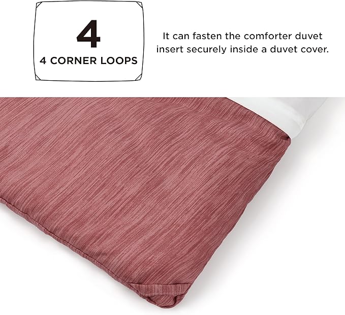 Bedsure Queen Comforter Set - Pink Clay Soft Bedding for All Seasons, Cationic Dyed Bed Set, 3 Pieces, 1 Queen Size Comforter (90"x90") and 2 Pillow Shams (20"x26"+2")