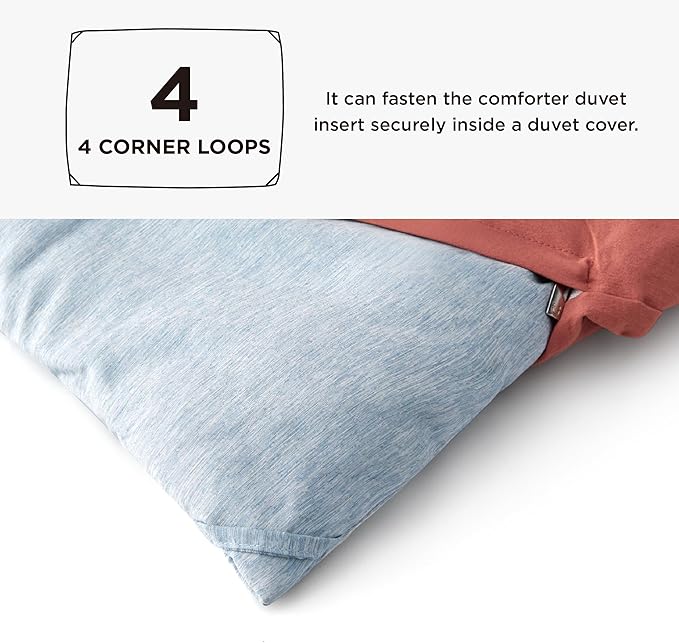Bedsure Queen Comforter Set - Light Blue Soft Bedding for All Seasons, Cationic Dyed Bed Set, 3 Pieces, 1 Queen Size Comforter (90"x90") and 2 Pillow Shams (20"x26"+2")