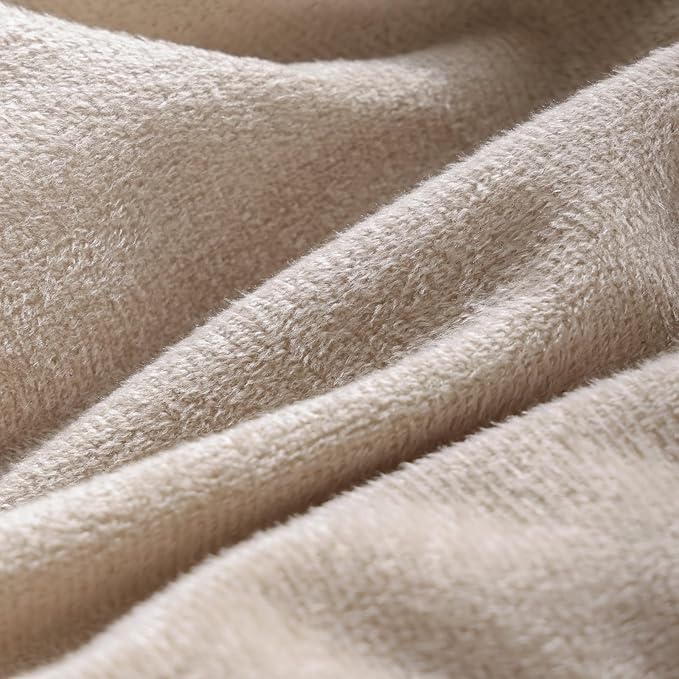 Smoofy Fluffy King Size Comforter Set, Faux Fur Comforter Set, Luxury Fuzzy King Bedding Set, Soft Shaggy Bed Set for All Season, 3 Pieces - 1 Comforter & 2 Pillowcases, Khaki