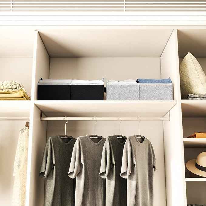 4 Pack Storage Bins with Lids 6 Pack Trapezoid Storage Bins, Organize Bins for Home