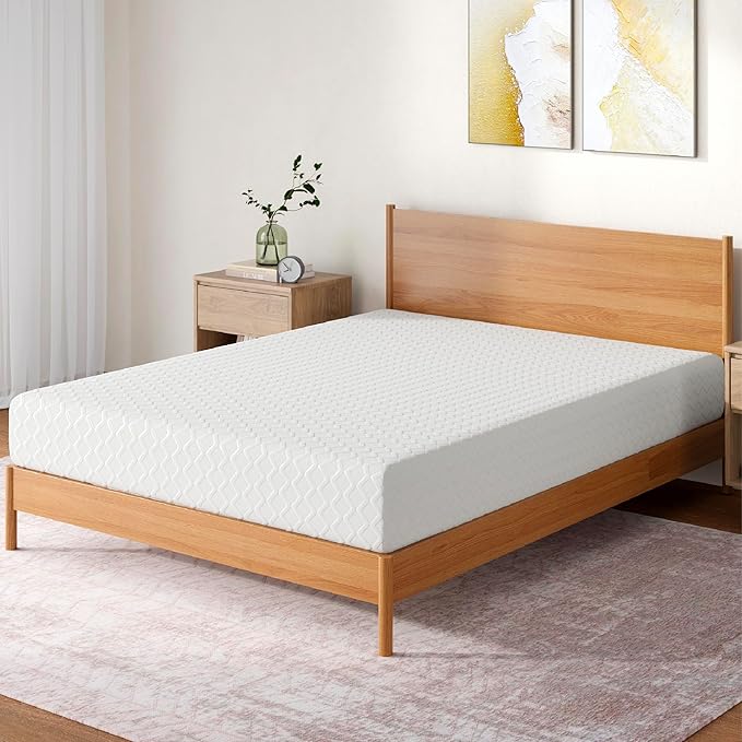 Signature Design by Ashley California King Size Chime 10 Inch Medium Firm Memory Foam Mattresswith Green Tea & Charcoal Gel for Pressure Relief, Fiberglass Free, Mattress In A Box