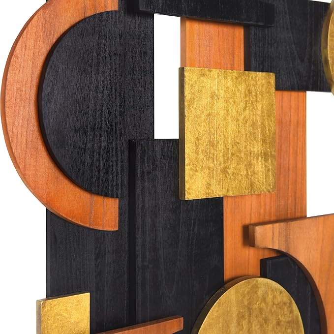 Amber Embraces I & II" Hand Made & Hand Finished Dimensional Solid Wood Abstracts