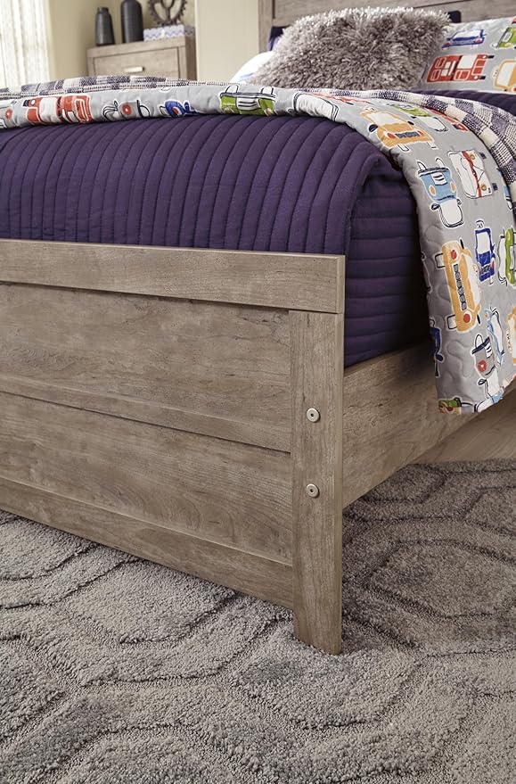 Signature Design by Ashley Culverbach Farmhouse Full Panel Bed, Foundation or Box Spring Needed, Gray