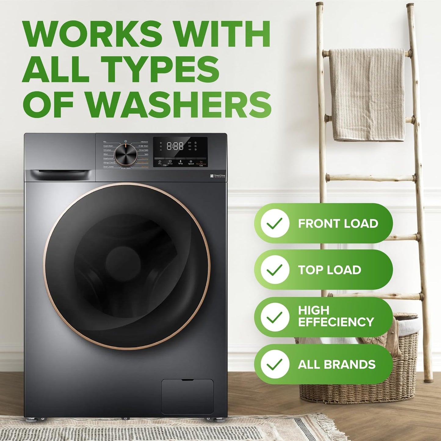 Washing Machine Cleaner + Dishwasher Cleaner Bundle - Heavy Duty Appliance Deep Cleaning, Descaling and Deodorizing
